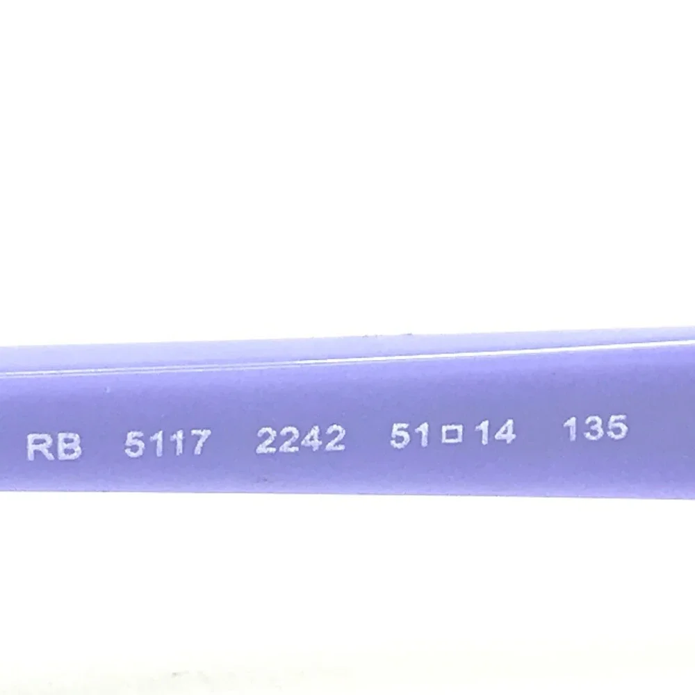 Ray-Ban Eyeglasses Frames RB5117 2242 Clear Purple Sharp Cat Eye 51-14-135